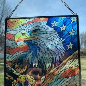 Eagle Glass Sun Catcher - Multicolor